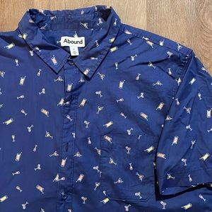 Cocktail short sleeve button up